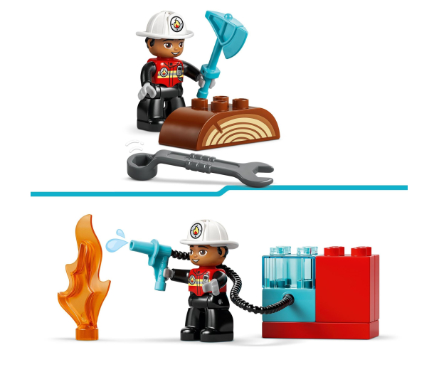 LEGO DUPLO 10473 Wóz strażacki z wężem i strażakiem - 1473395 - zdjęcie 11